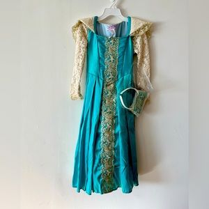 Queen Evelyn  Premium Costume Fancy Dress Long Gown Deluxe Child Kids NEW